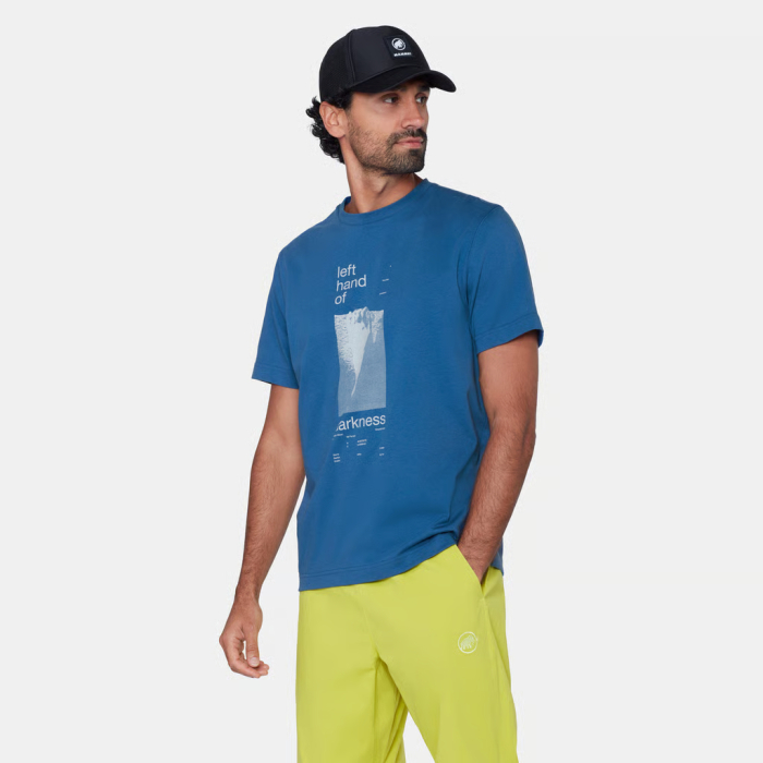 Tricou bumbac organic barbati MAMMUT Base HAND albastru [2]