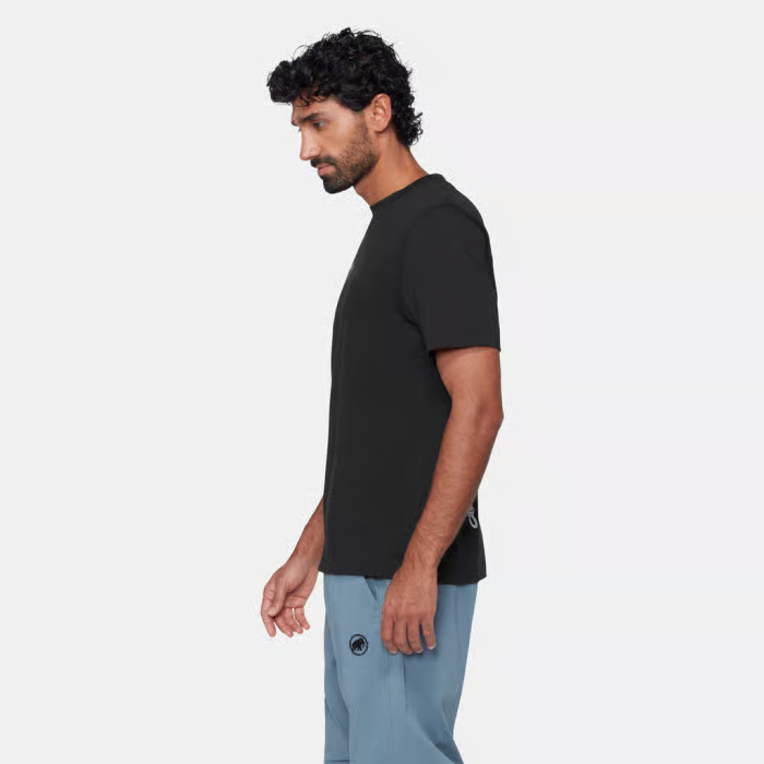 Tricou bumbac organic barbati MAMMUT Base MULTI-PITCH negru print alpinism [5]