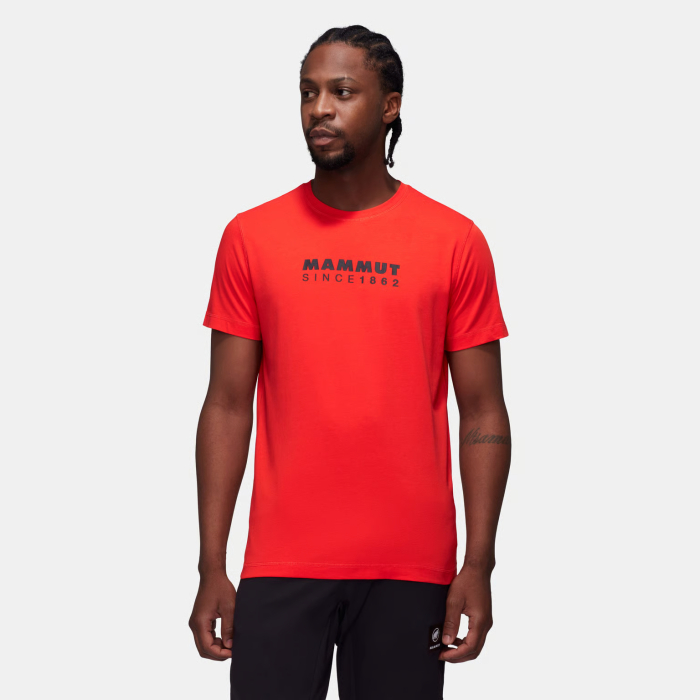 Tricou drumetie bumbac organic barbati MAMMUT CORE LOGO rosu [2]
