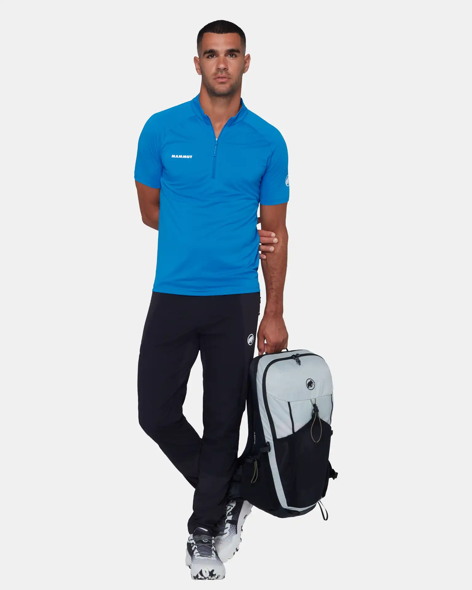 Tricou multifunctional fermoar 1/2 barbati MAMMUT DUCAN FL albastru [3]