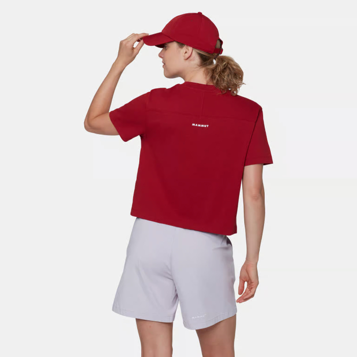 Tricou scurt bumbac femei MAMMUT MINI LOGO rosu [3]
