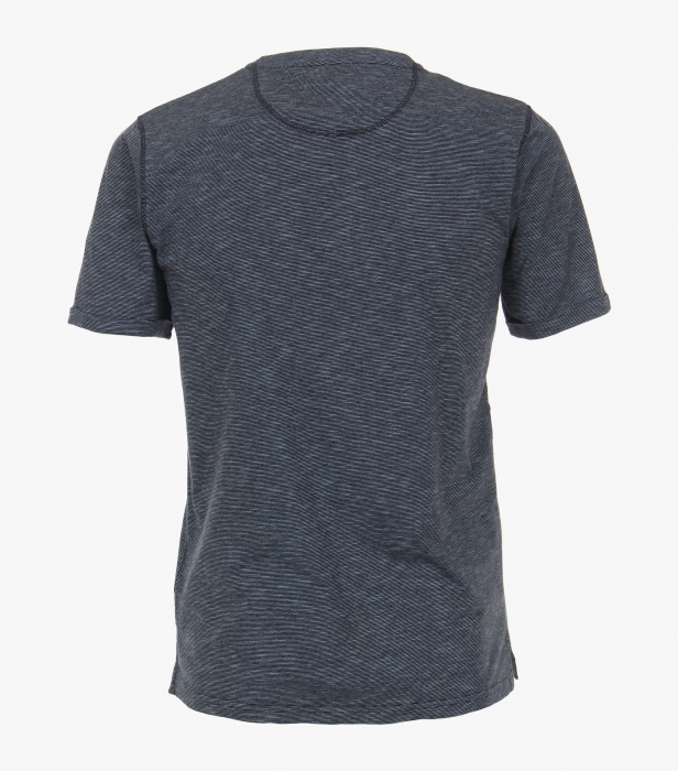 Tricou Henley bumbac barbati CASA MODA albastru melanj [2]