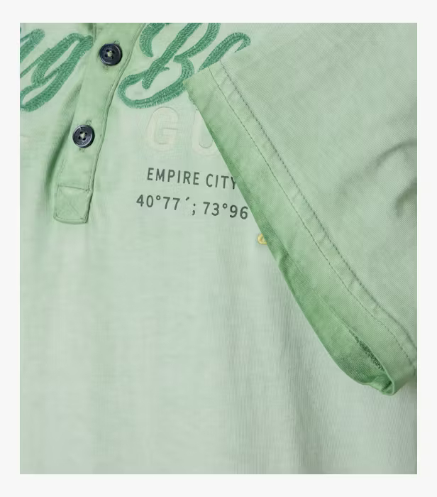 Tricou Henley bumbac barbati CASA MODA New York verde [4]