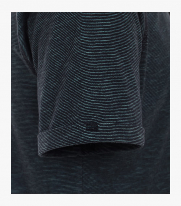 Tricou Henley bumbac barbati CASA MODA turcoaz melanj [4]