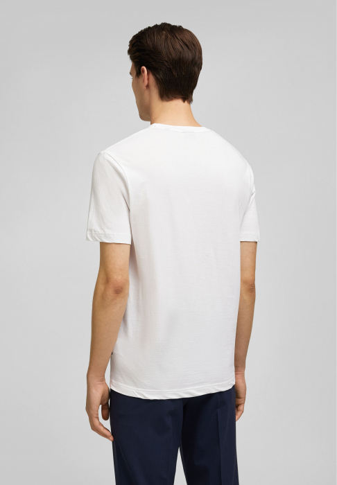 Tricou jerseu bumbac barbati HECHTER alb logo H tricolor [2]