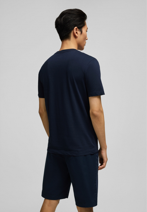 Tricou jerseu bumbac barbati HECHTER bleumarin logo H tricolor [2]