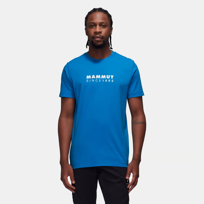 Tricou drumetie bumbac organic barbati MAMMUT CORE LOGO albastru [2]