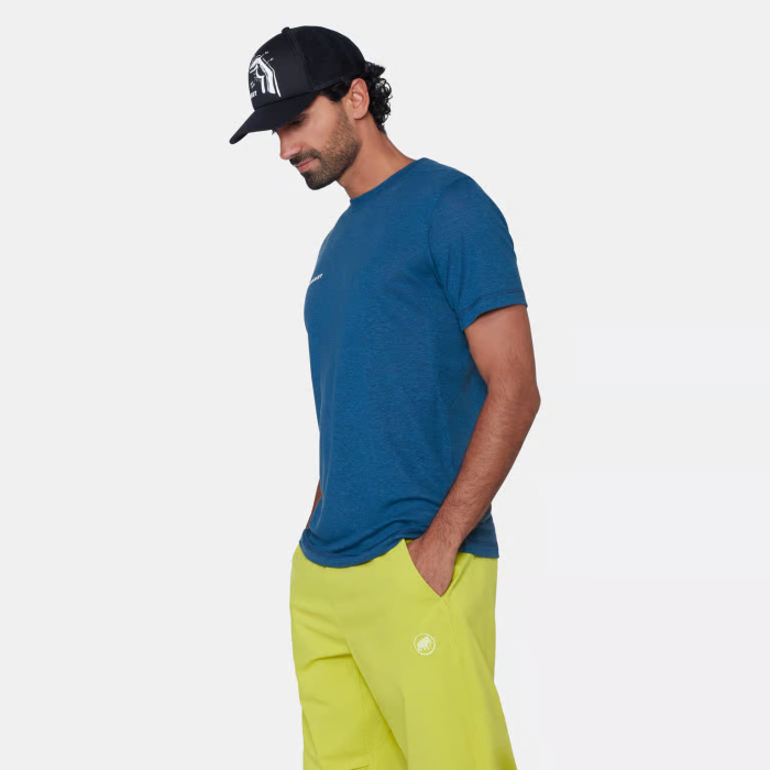 Tricou catarare canepa/lyocell barbati MAMMUT Massone Light albastru [3]