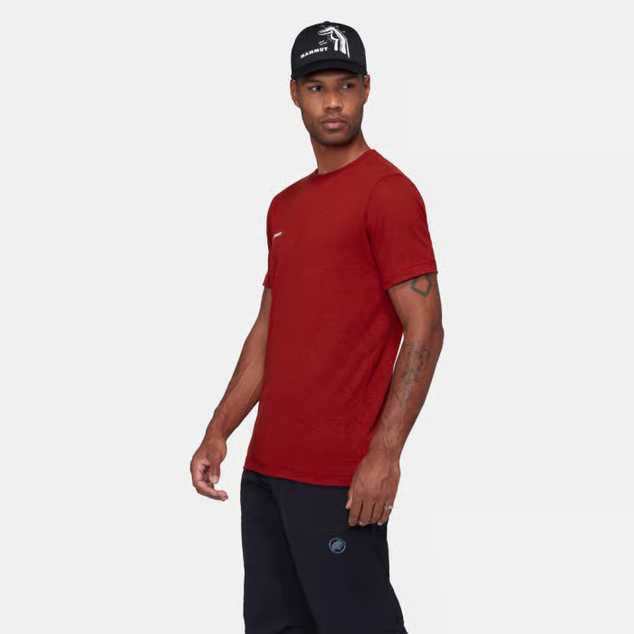 Tricou catarare canepa/lyocell barbati MAMMUT Massone Light rosu inchis [3]