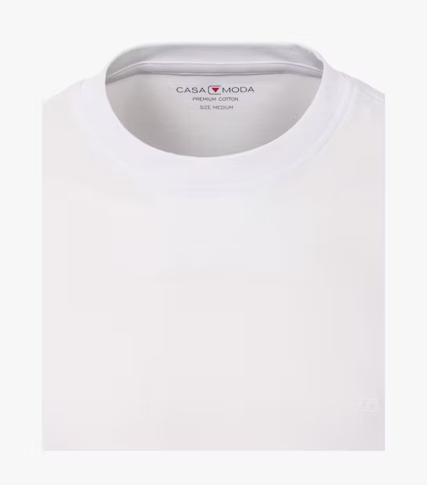 Tricou O-neck bumbac barbati CASA MODA 004200 alb [3]