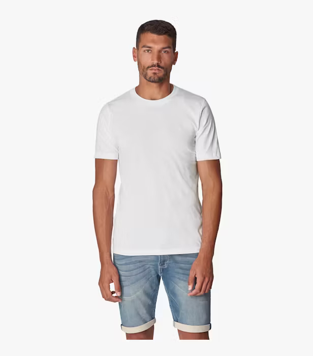 Tricou O-neck bumbac barbati CASA MODA 004200 alb [4]