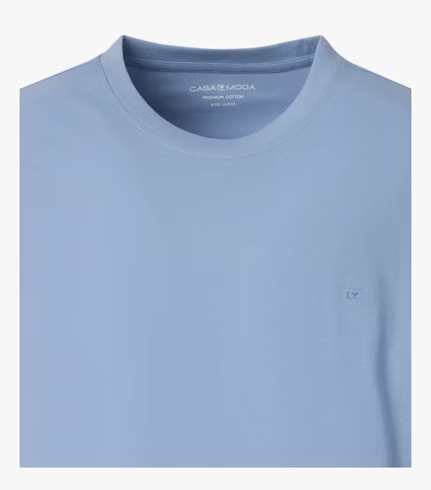 Tricou O-neck bumbac barbati CASA MODA 00420  albastru deschis [3]
