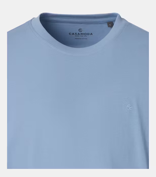 Tricou O-neck bumbac barbati CASA MODA 00420 bleu [3]
