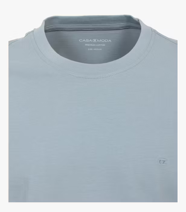 Tricou O-neck bumbac barbati CASA MODA 004200 bleu gri [3]