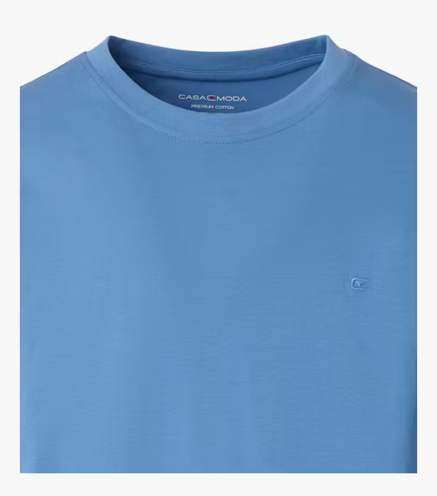 Tricou O-neck bumbac barbati CASA MODA 004200 albastru deschis [3]