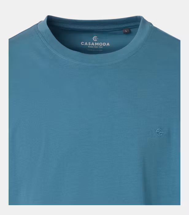 Tricou O-neck bumbac barbati CASA MODA 004200 turcoaz [3]