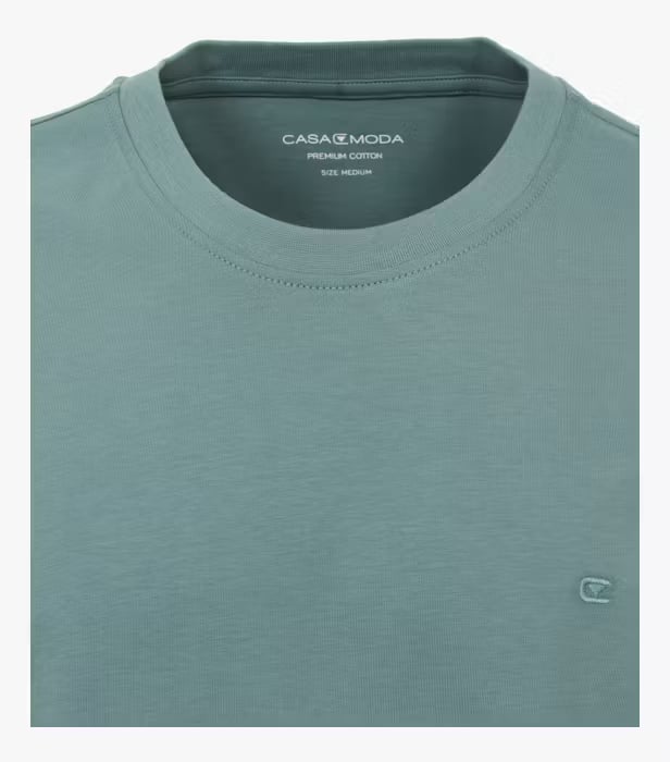 Tricou O-neck bumbac barbati CASA MODA 004200 turcoaz [3]