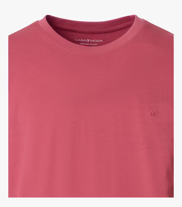Tricou O-neck bumbac barbati CASA MODA 004200 rosu deschis [3]