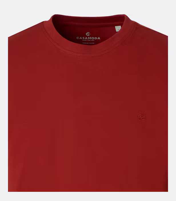 Tricou O-neck bumbac barbati CASA MODA 004200 caramiziu [3]