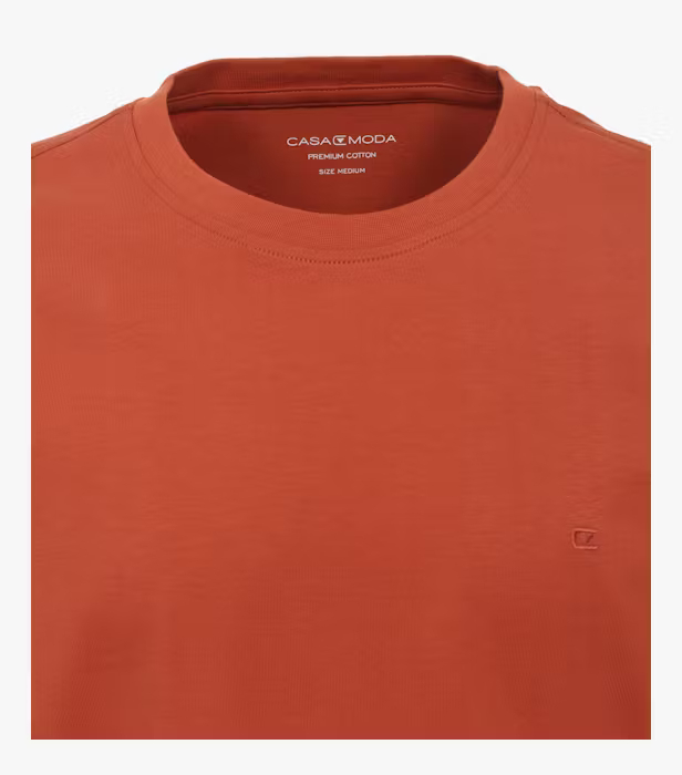 Tricou O-neck bumbac barbati CASA MODA 004200 caramiziu [3]