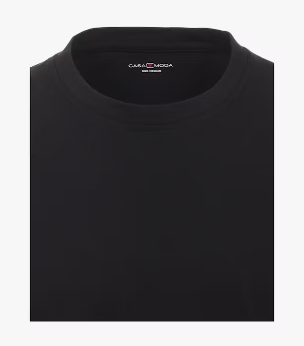 Tricou O-neck bumbac barbati CASA MODA 092500 negru - set 2 bucati [3]
