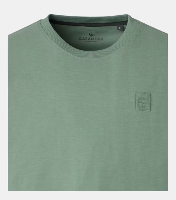 Tricou O Neck barbati CASA MODA verde deschis [3]