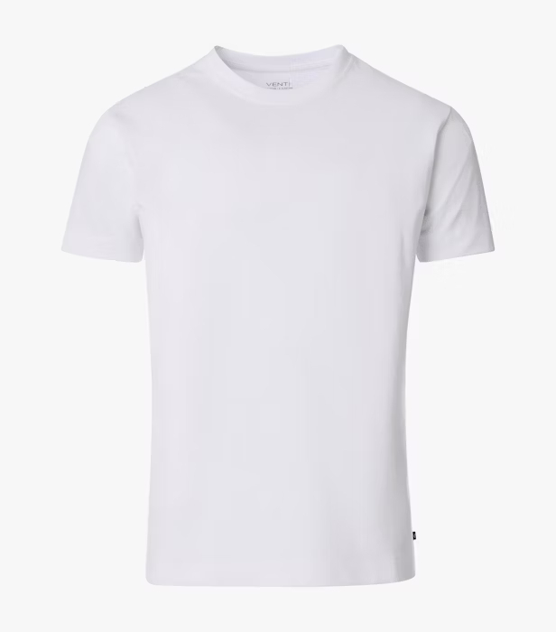 Tricou O-neck bumbac barbati VENTI uni alb [1]