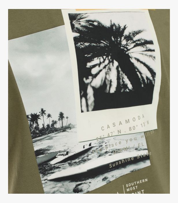 Tricou O Neck bumbac CASA MODA "Sunshine State" oliv [2]