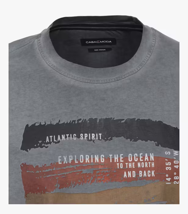 Tricou O-neck bumbac barbati CASA MODA Atlantic Spirit bleumarin [3]
