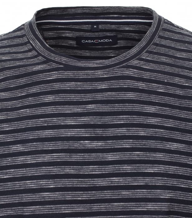 Tricou O-neck bumbac barbati CASA MODA bleumarin dungulite [3]