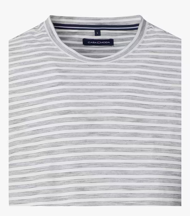 Tricou O Neck bumbac barbati CASA MODA gri dungulite [3]