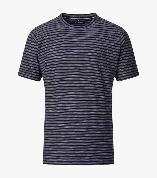 Tricou O Neck bumbac barbati CASA MODA bleumarin dungulite [1]