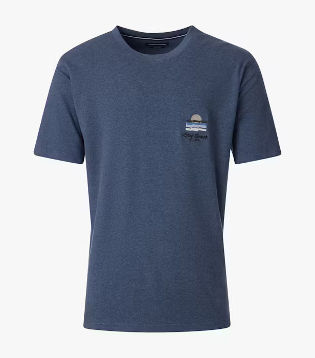 Tricou O Neck bumbac barbati CASA MODA New York bleumarin [1]