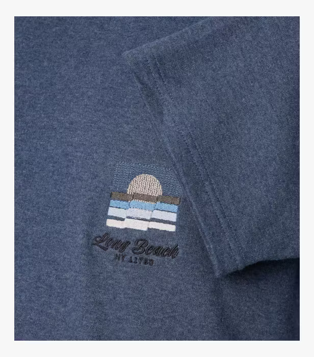 Tricou O Neck bumbac barbati CASA MODA New York bleumarin [4]