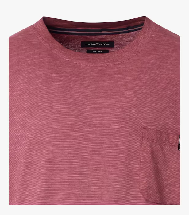 Tricou O Neck bumbac barbati CASA MODA New York visiniu [3]