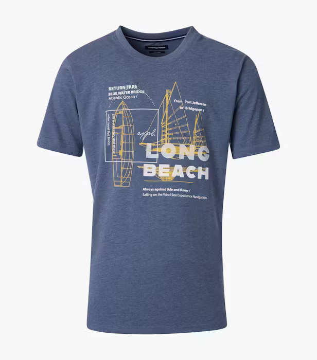 Tricou O Neck barbati CASA MODA New York albastru [1]