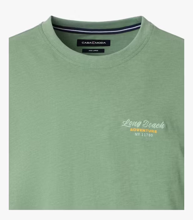 Tricou O Neck barbati CASA MODA New York oliv [3]