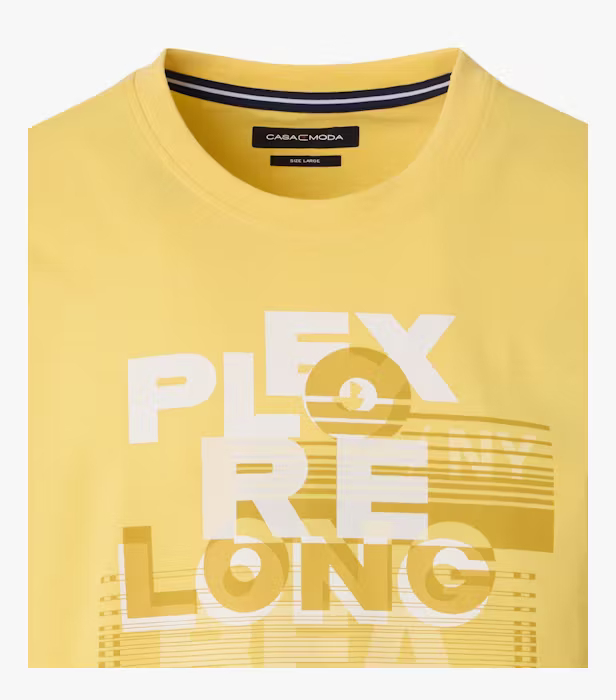 Tricou O Neck barbati CASA MODA New York galben [3]