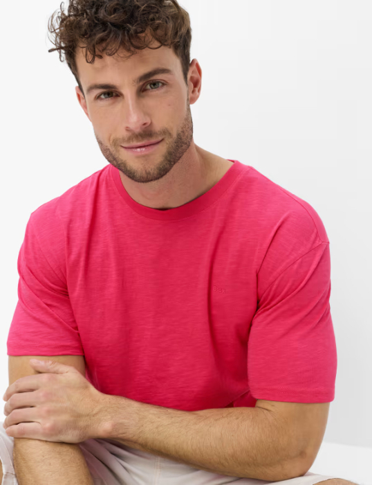 Tricou O Neck bumbac barbati BRAX TROY  roz [5]