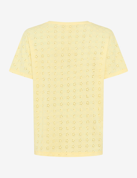 Bluza bumbac brodat guler rotund femei BRAX CAELEN S galben [5]