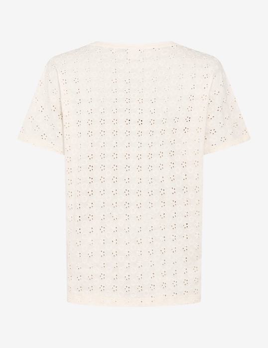 Bluza bumbac brodat guler rotund femei BRAX CAELEN S crem [4]