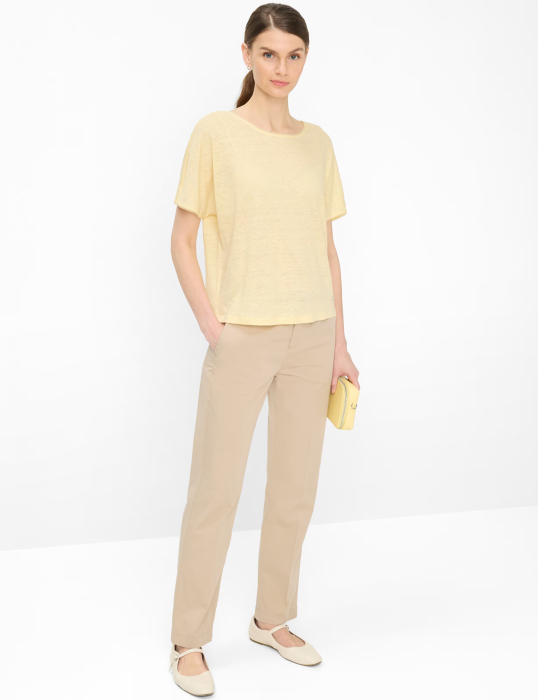 Tricou de in guler rotund femei BRAX CAELEN S galben [4]