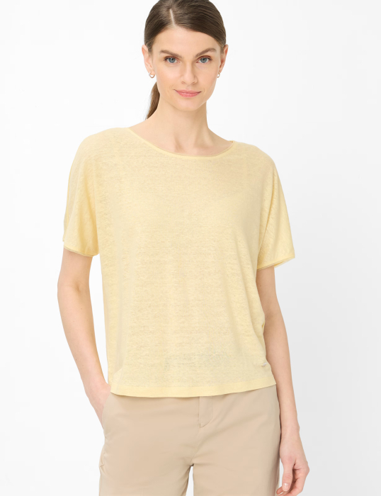Tricou de in guler rotund femei BRAX CAELEN S galben [2]