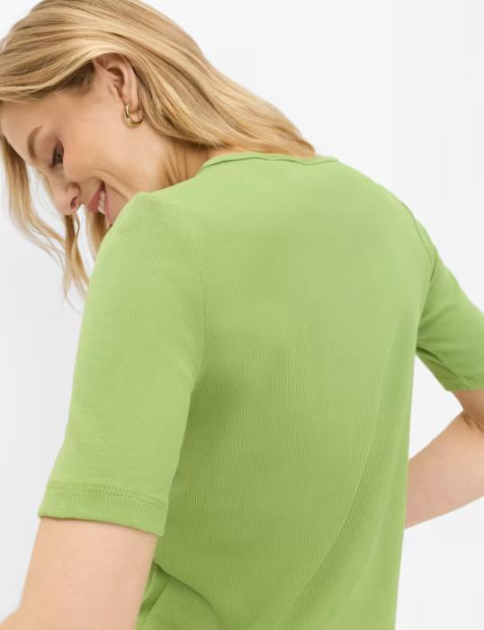 Tricou O Neck bumbac femei BRAX CARINA S verde [7]