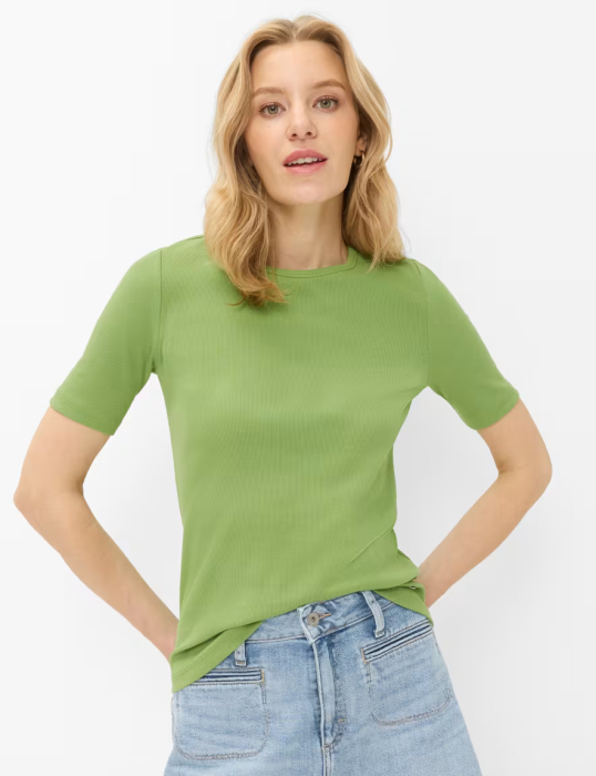 Tricou O Neck bumbac femei BRAX CARINA S verde [3]