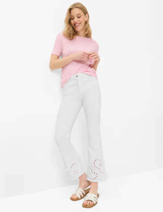 Tricou O Neck bumbac femei BRAX CARINA S  roz [5]