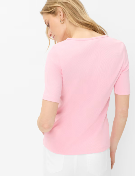 Tricou O Neck bumbac femei BRAX CARINA S  roz [3]