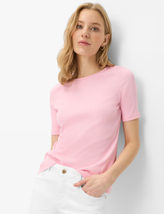 Tricou O Neck bumbac femei BRAX CARINA S  roz [2]