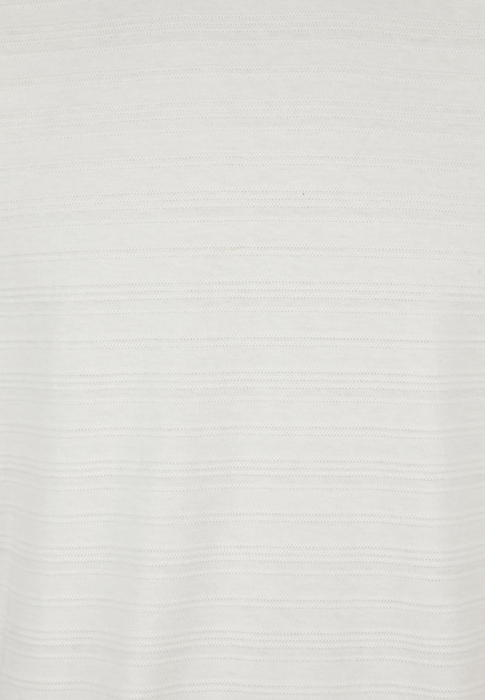 Tricou jerseu bumbac guler rotund barbati HECHTER alb dungi tricotate [3]