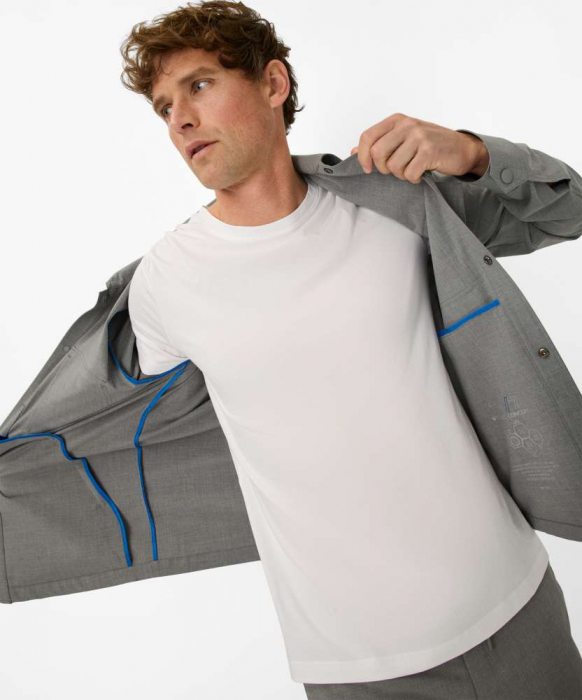 Tricou O-neck bumbac barbati BRAX TED alb [3]